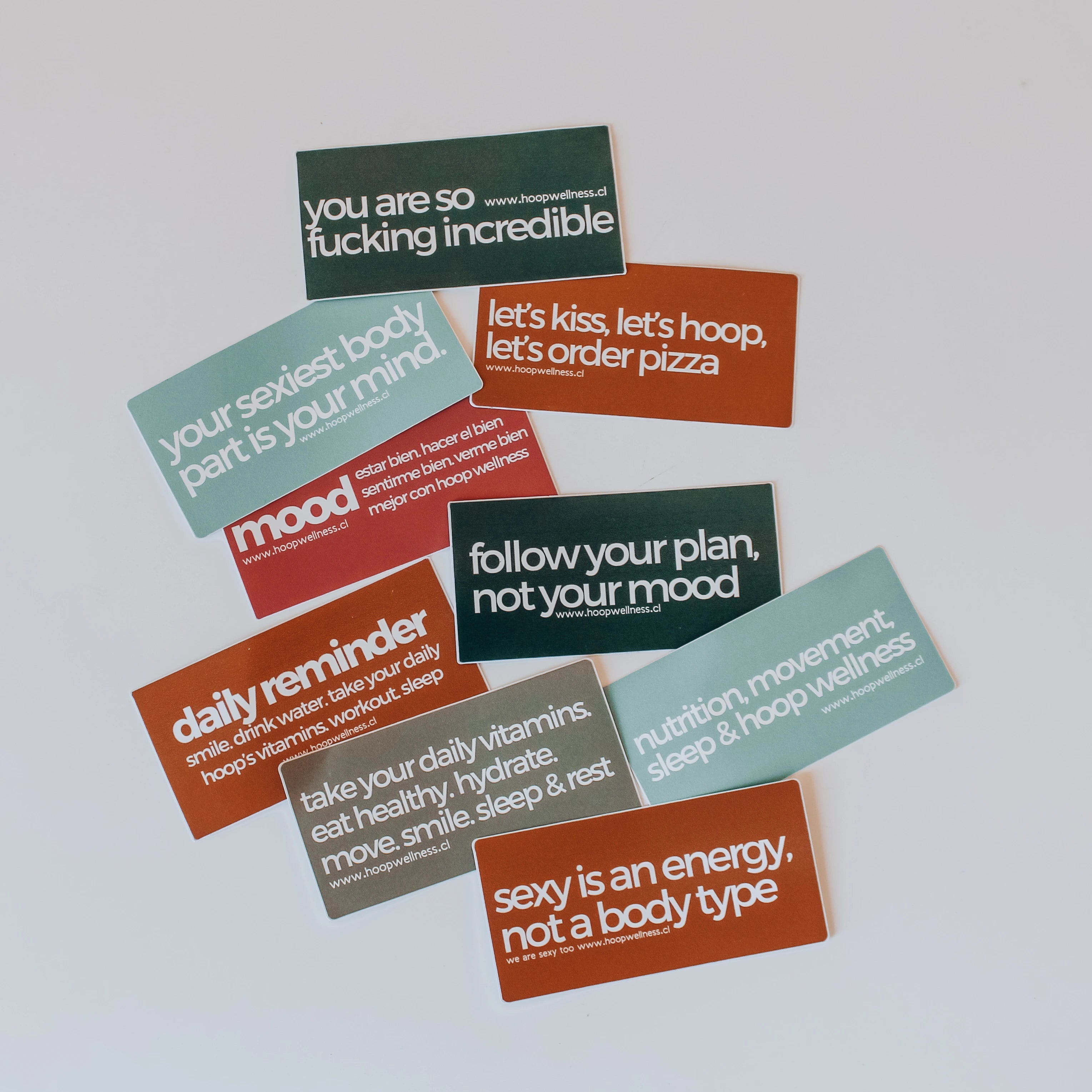 Random Stickers Hoop Wellness Quotes
