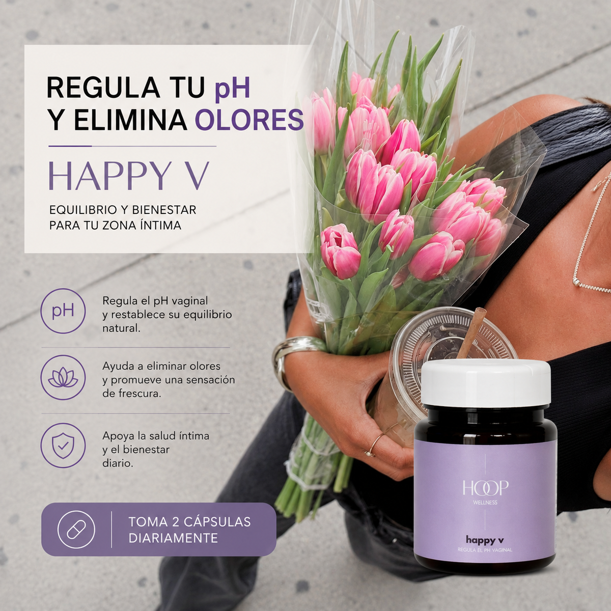 Happy V - probioticos intimos - modo de uso